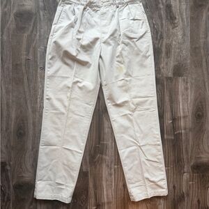 Polo Ralph Lauren Men's Casual Pants Beige Twill Pleated Cotton size 36